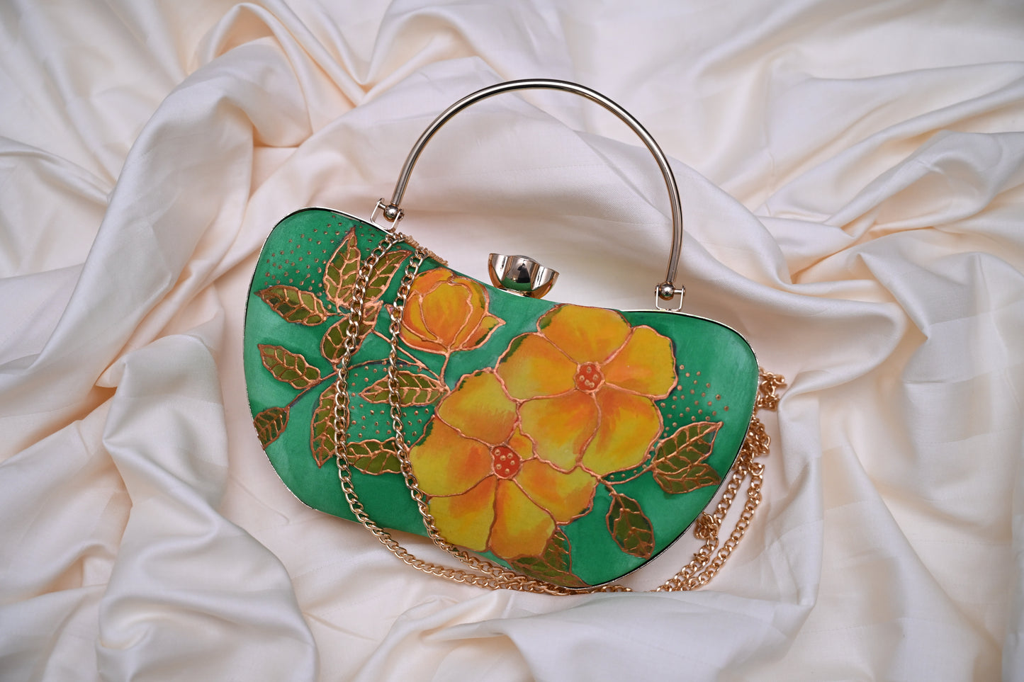 Hand Painted Silk Purse