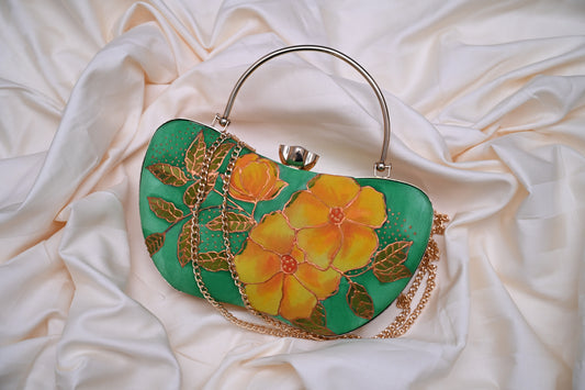 Hand Painted Silk Purse